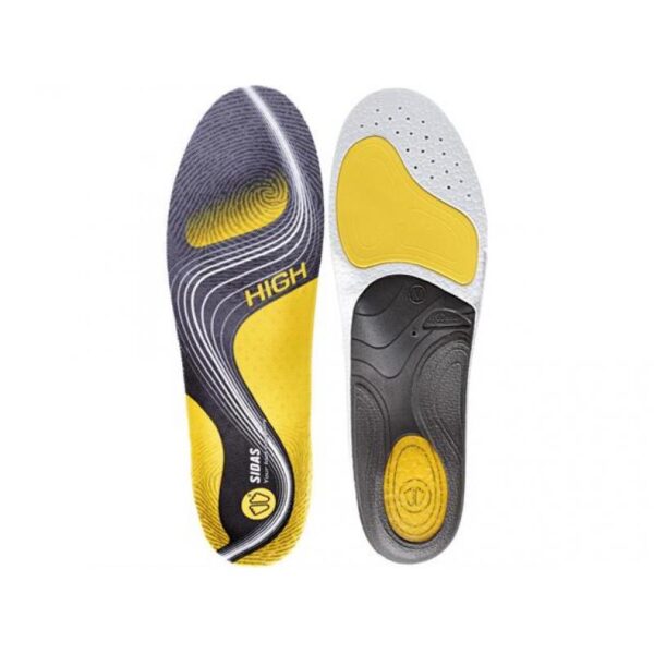 Sidas SIDAS 3FEET ACTIV HIGH Gul L Anatomisk formet såle for høy fotbue Sykkelopplevelser AS 1