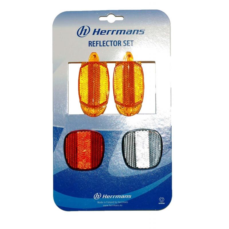 Herrmanns HERRMANS Reflector Reflector Set 2xER-11 spoke reflector, 1xFR-7 front reflector, 1xBR-7 rear reflec