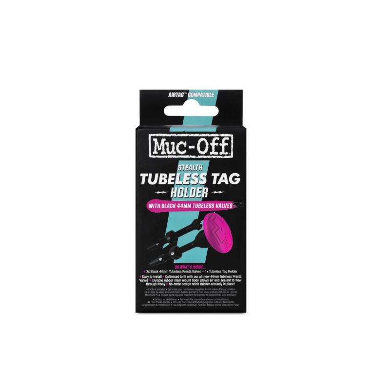 MUC-OFF Tubeless Tag Holder 44 mm Black/pink