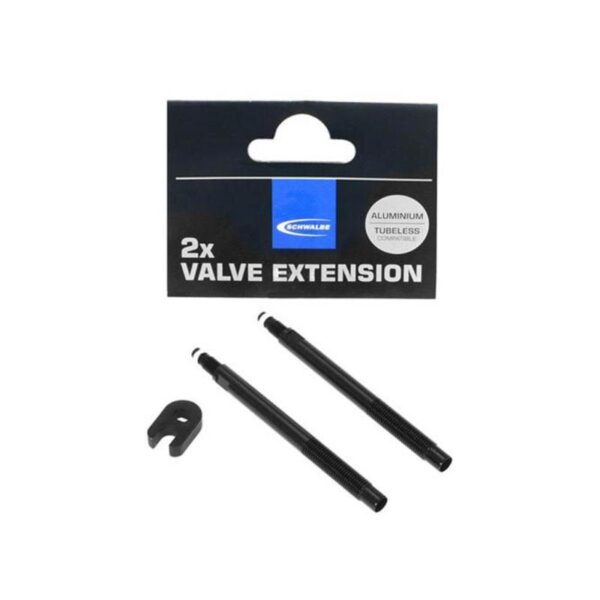Schwalbe Tubeless compatible valve extension 65 mm Black