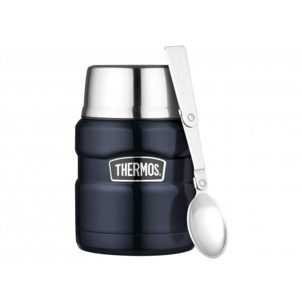 Thermos Stainless King Mattermos Med Skje 470 Ml - Mørkeblå 249328 Sykkelopplevelser AS 1