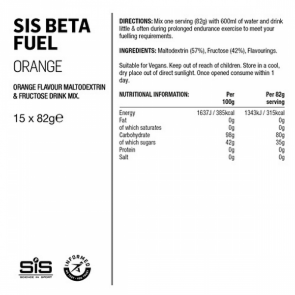 SIS SIS Beta Fuel 80 Sachets Sykkelopplevelser AS 1