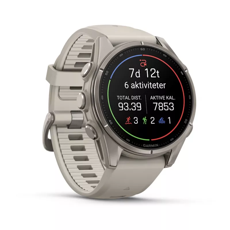 GARMIN fenix® 9 – 43mm Titan med tåkegrå silikonrem LEVERING FRA 16.10 - Bilde 12