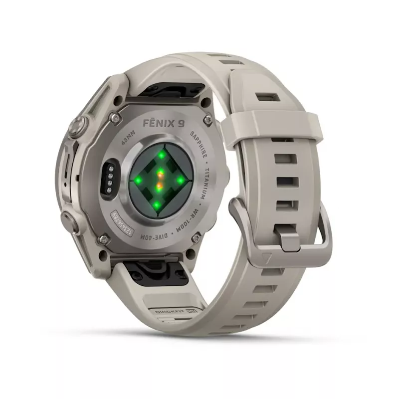 GARMIN fenix® 9 – 43mm Titan med tåkegrå silikonrem LEVERING FRA 16.10 - Bilde 3